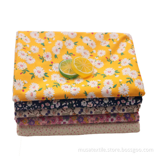 Colorful Flower Design 100% Cotton Poplin Fabric